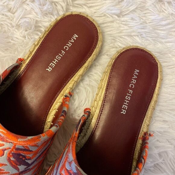 Marc Fisher New With Box Sz 8 1/2 Espadrille Slip On Colorful - Picture 8 of 11